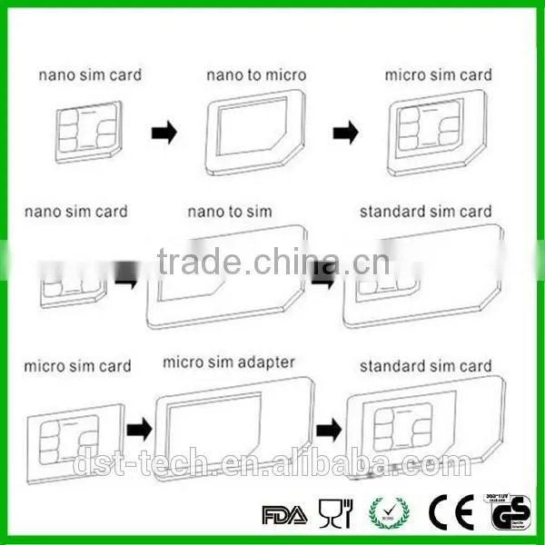 Nano Sim Card Adapters Standard Sim Card & Tools for iPhone