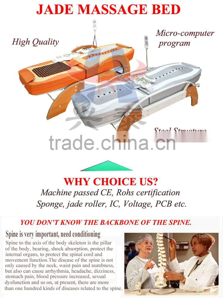 XT-168-1D MP3 Music Medical Automatic Infrared Therapy Heating Portable Thai Roller Hot Stone Electric Thermal Jade Massage Bed