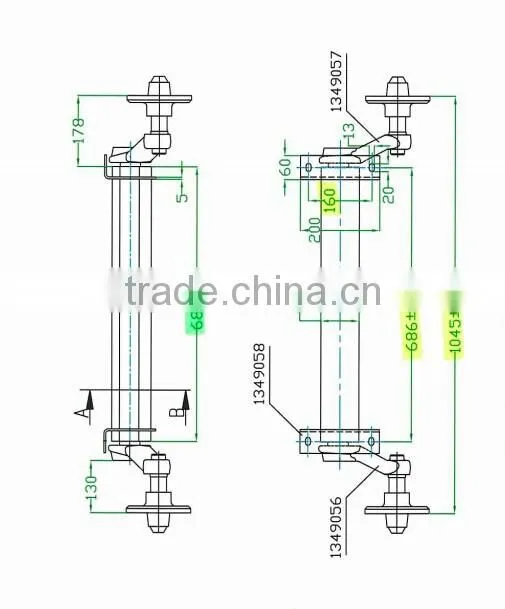 Trailer Parts Use And Trailer Axles Parts Half Torsion Axle
