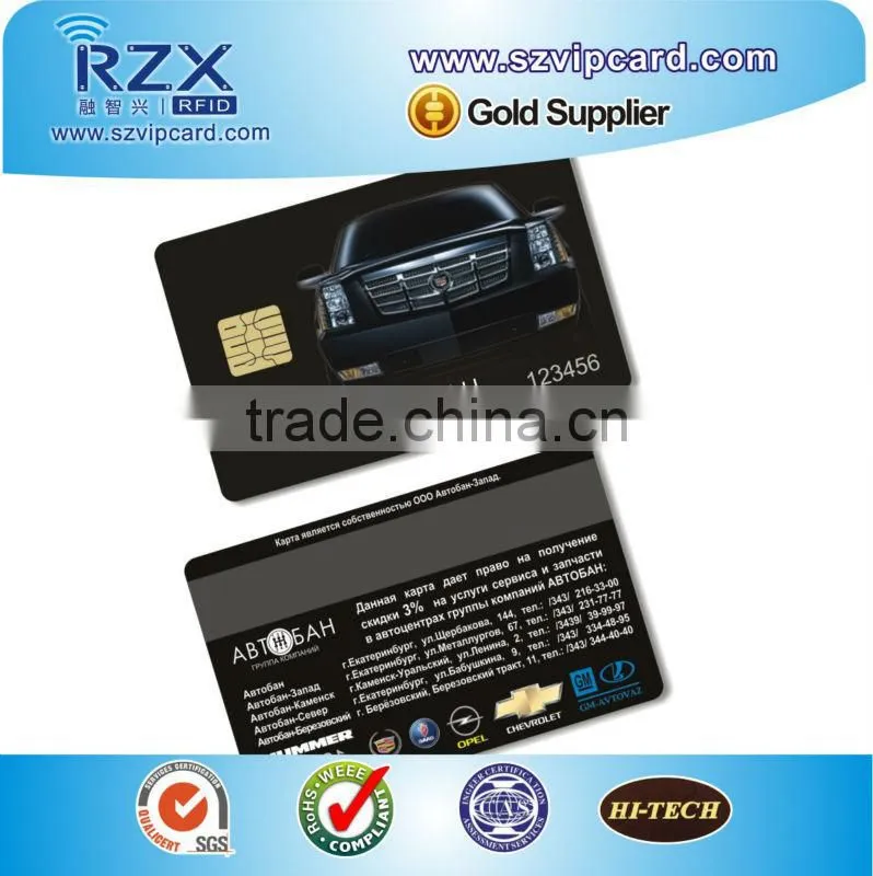 custom printing plastic sle4442 contact ic card