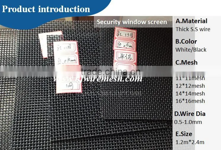 Black powder coated stainless steel Anti radiation mosquito net fabric/mesh/cloth(Guangzhou Factory)