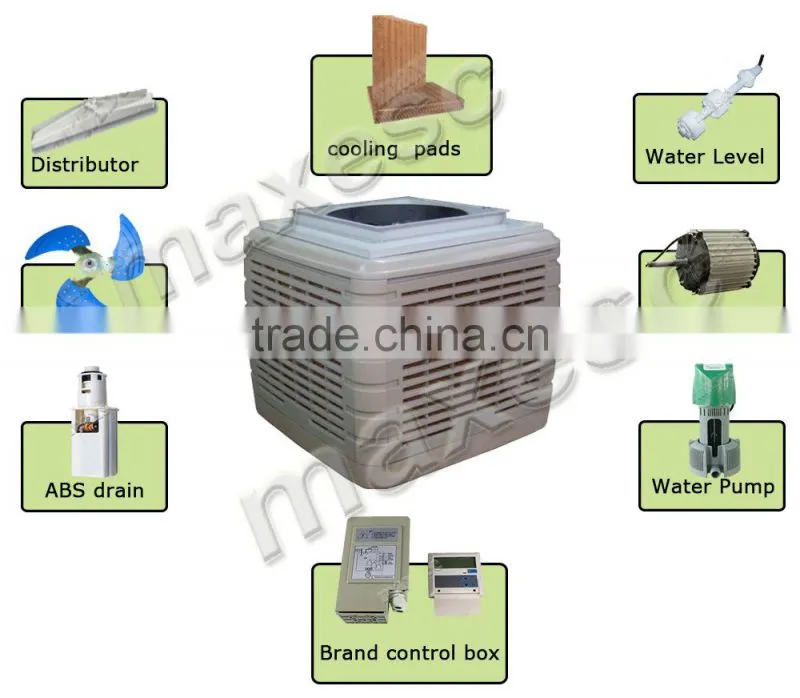 workshop industrial Outdoor plastic evaporative air water cooling system