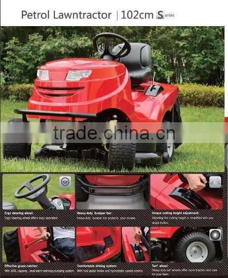17.5hp power required tractor grass mower with grass catcher