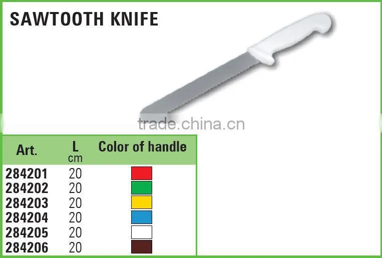 stainless steel sawtooth bread knife for kitchen tools