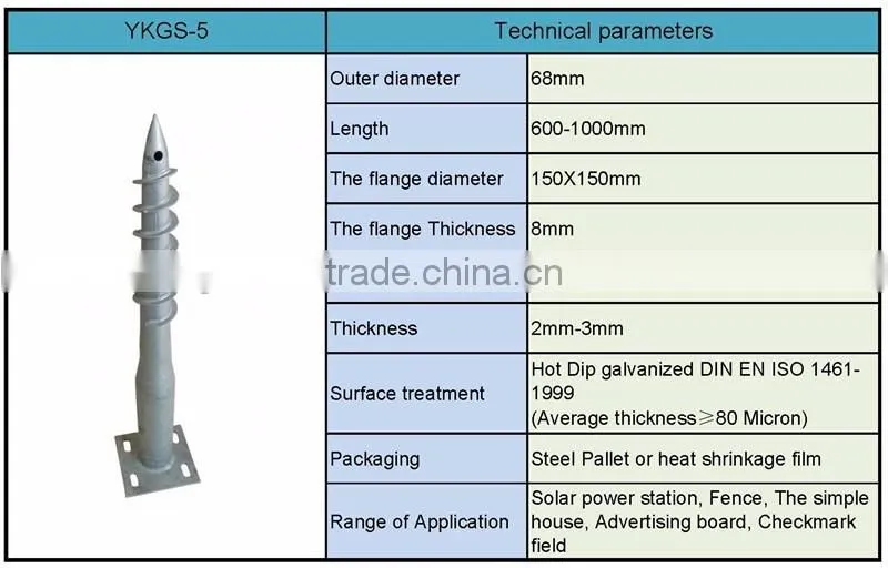 Hot selling Solar Ground Screw
