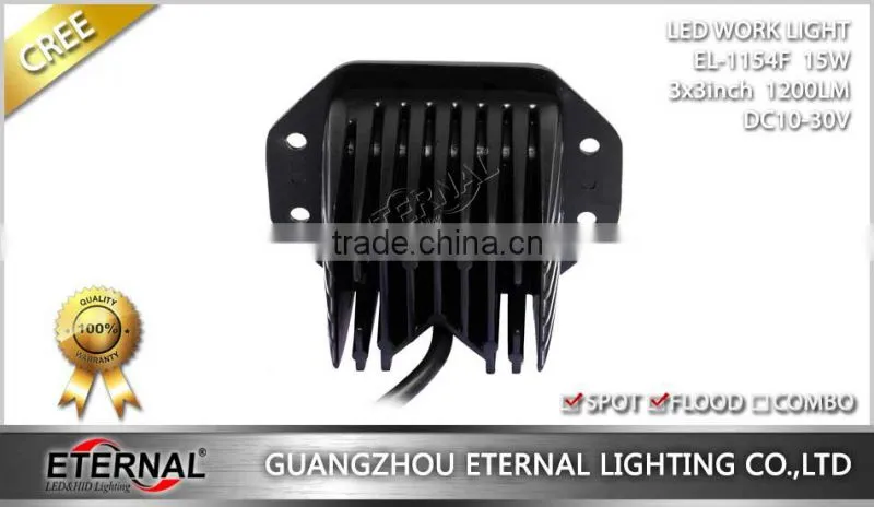 3x3in cube pod 15W flush mount pillar 4x4 Jeep off-road motorsports truck trailer vehicles high power LED work light fog lamp