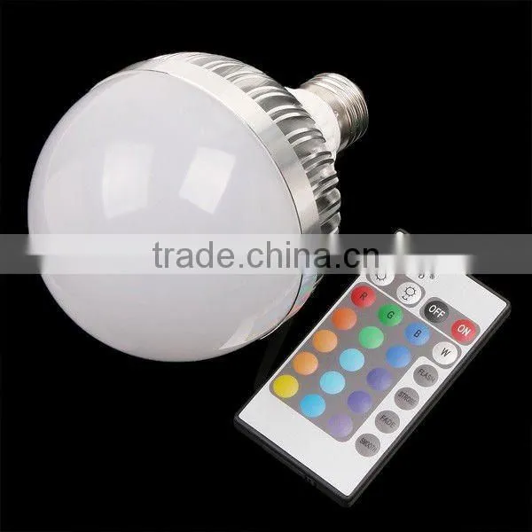 E27 10W 85-265V Multi-Color RGB LED Spotlight Lamp Bulb with Remote Control