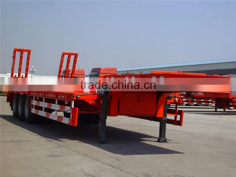 3 axles extendable lowbed trailer, telescoping container trailer