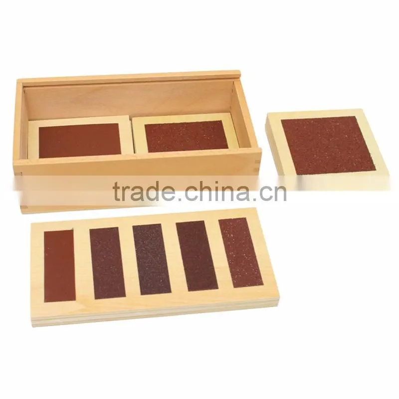 Child educational toy wooden montessori teaching AIDS sensorial touch board