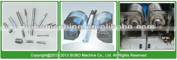 High speed thread rolling machine for pipe screw