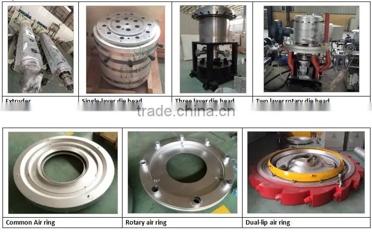 Various plastic packaging pe film blowing machine