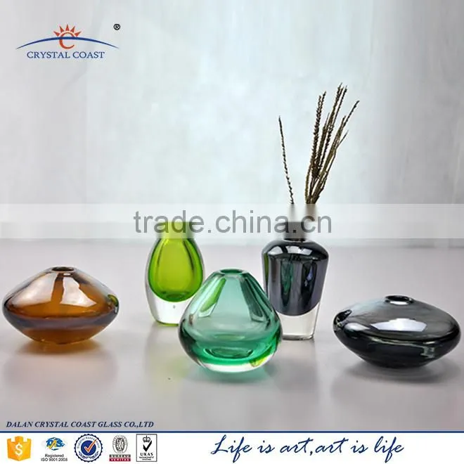 small empty bathroom fragrance reed diffuser glass bottle reed