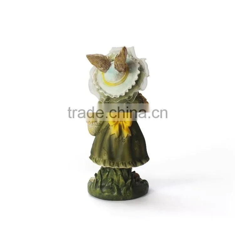 2015 handmade resin rabbit garden sculpture