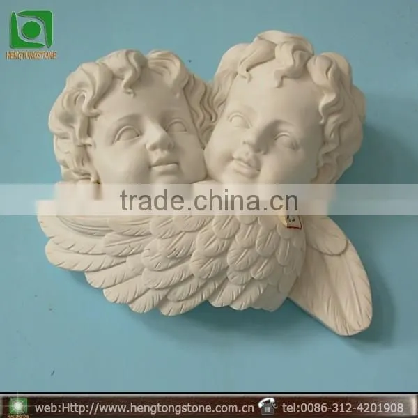 Home Decorative White Marble Elephant Relief Wall Hanging Sculpture