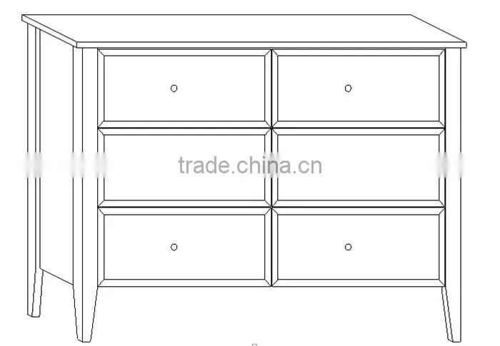 Wooden drawer, sideboard