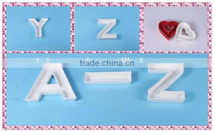 Ceramic Home Decorative Items,white ceramic letter dish,BABY Candy Dish (Set of 4)