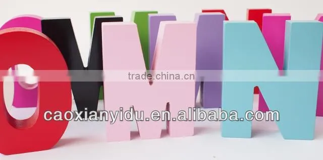 Decorating Wood Letter*9*2.5CM on Sales 9 colour Fancy Wedding Decoration