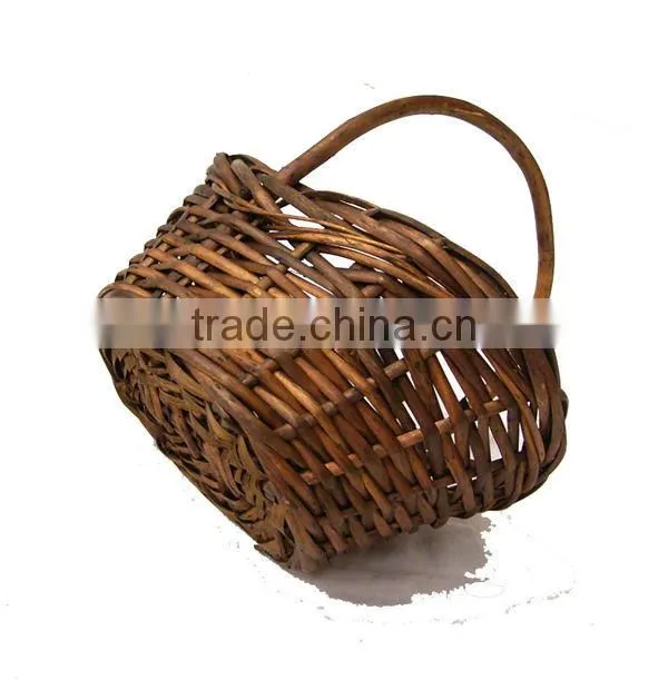 wholesale cheap wicker basket with handle