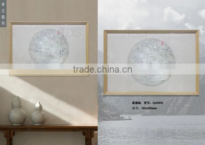 Framed Handmade Abstract Lacquer Painting for Home Decoration