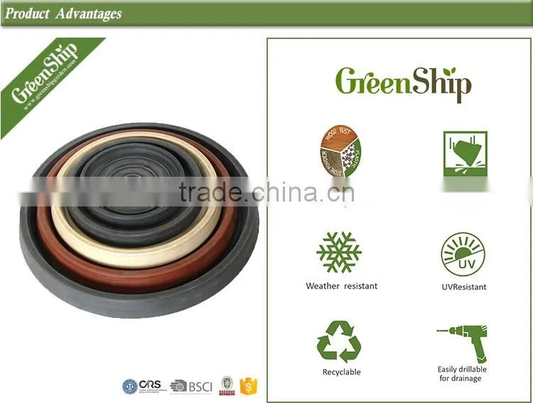 Round SPW Attached Flower Pot Saucer For Decoration