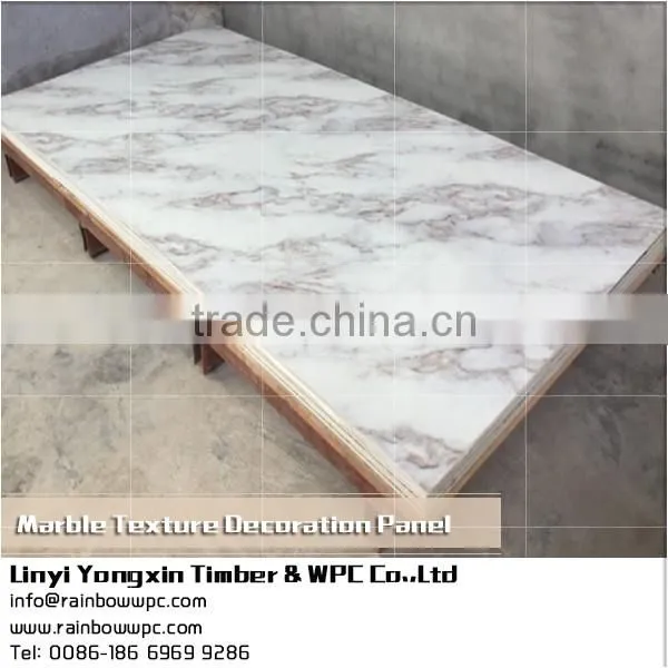 marble texture waterproof WPC board / panel with PVC film for interior decoration BIfrost brand