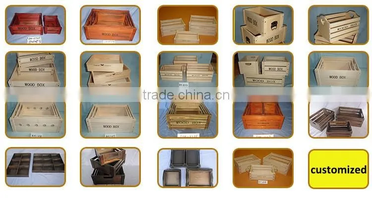 Handicraft wooden storage basket with lid