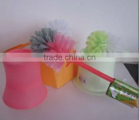 Plastic small & convenient Toilet brush holder with different colour