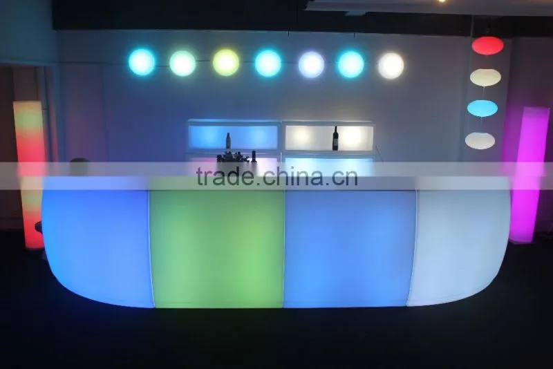 modern popular LED drink bar counter with IR remote control