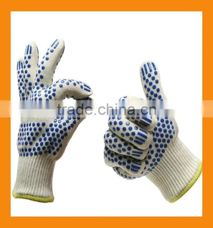 15 Inch Extra Length Heat Protective Cooking Gloves Cotton Insulated Heat Defender Gloves