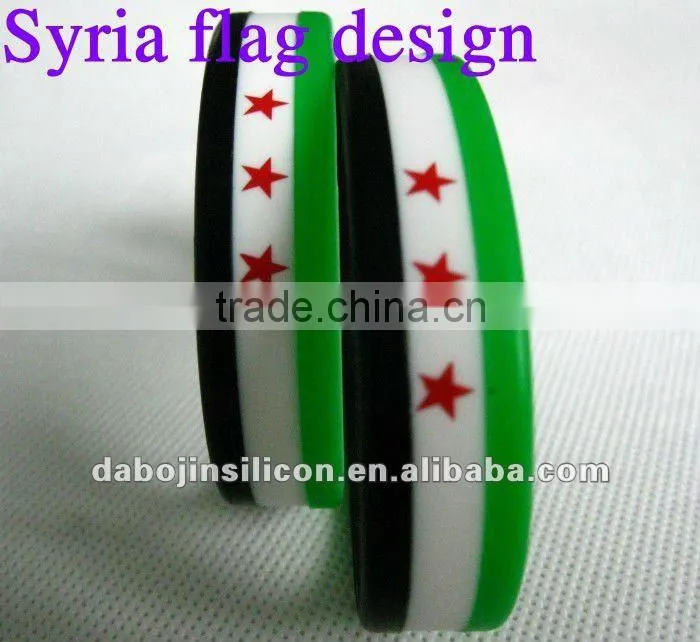 Ecuador country flag silicone fashion wristbands