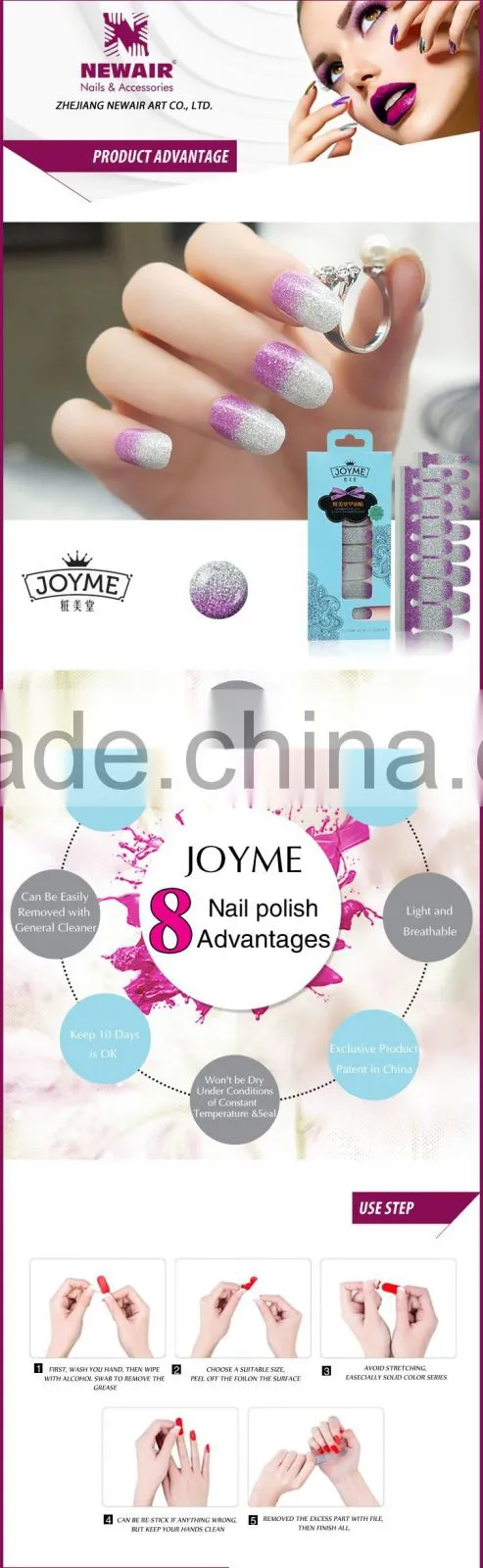 New Air high quality geometric nail polish stickers waterproof nail wraps long lasting nail strips