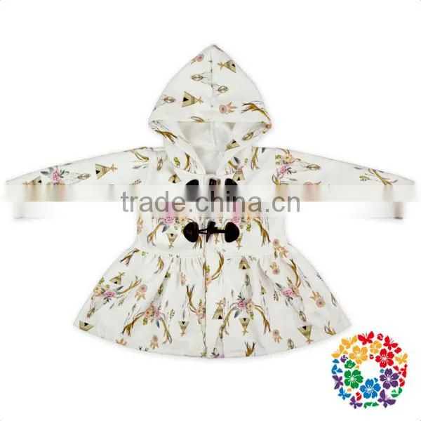 2017 New Pink Color Unicorn Prints Little Girls Coats Jackets High Collar Warm Cotton Kids Winter Jackets Whloesale Baby Jacket