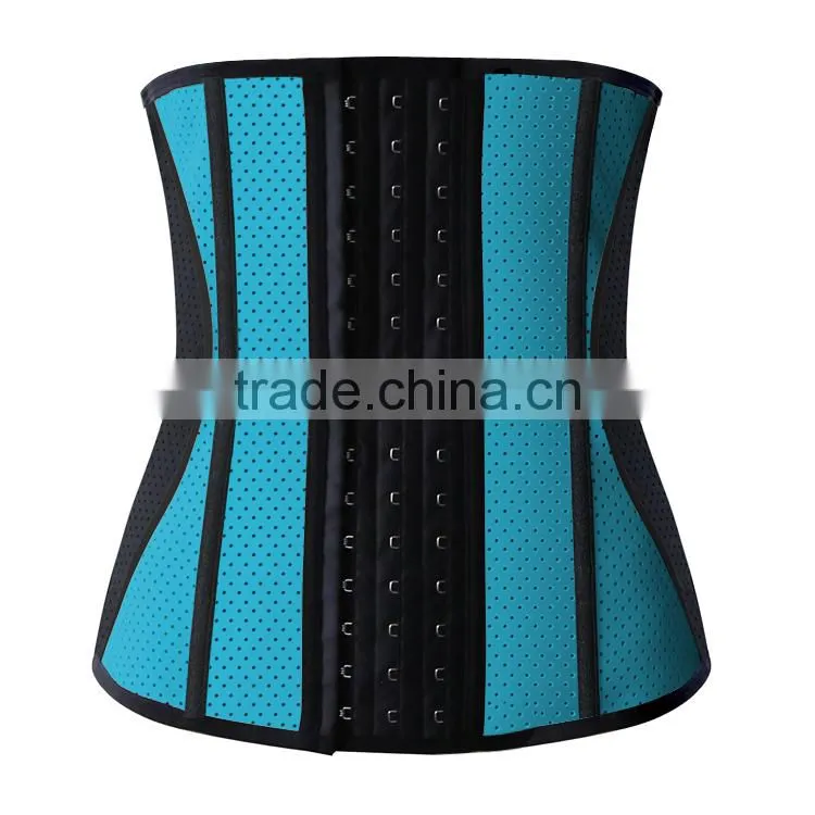 Shuoyang Top selling High quality factory wholesale Private Label accept Strong 3 Hooks Mesh breathable latex waist trainer