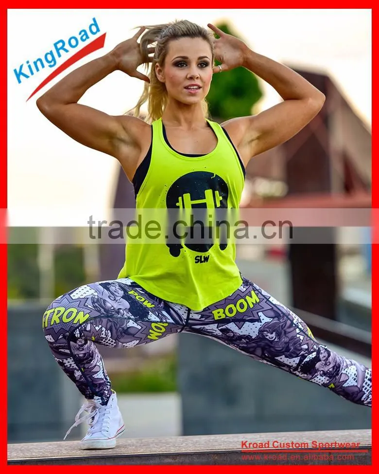 Custom Sublimation Printed fitness leggings, compression tights