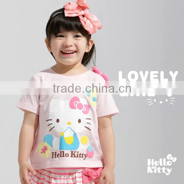 2014 new summer girls clothing suits kids hello kitty outfits baby suits