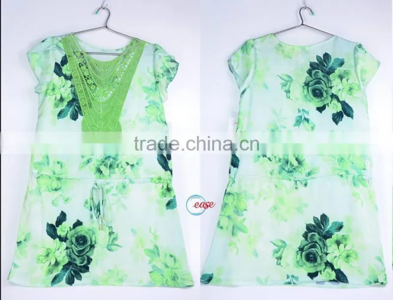 2015 latest woman chiffon blouse