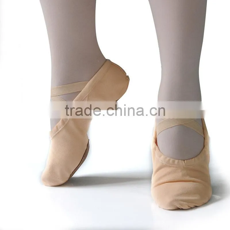 2015 girls' cream school ballet competition dancing shoes