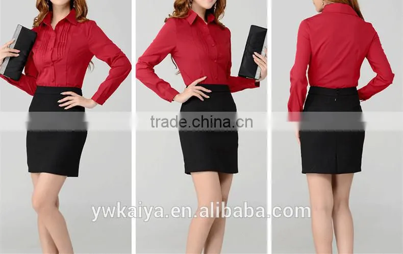 white shirts ofr women's professional fashion shirts slim fit lady blouses