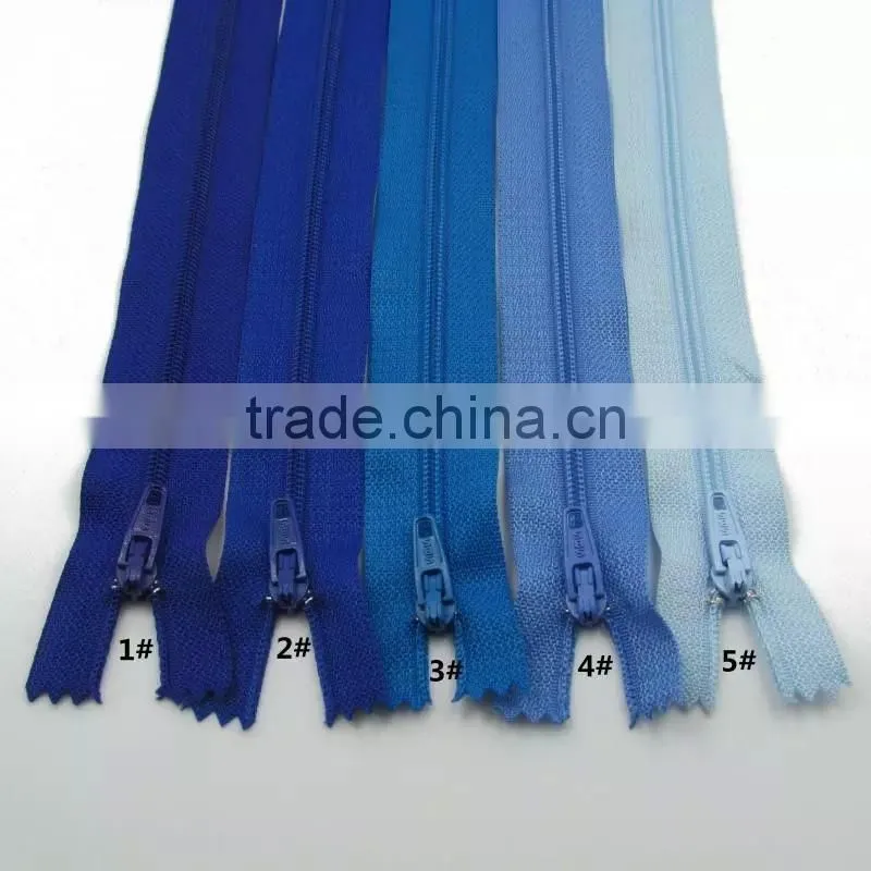 Wholesale No.#3 60 cm Auto Lock Close End Colorful Fabric Tape Nylon Zipper