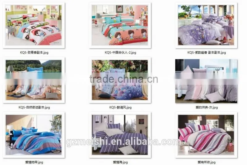 domitory cotton stripes&grid 3 pcs Single duvet cover set