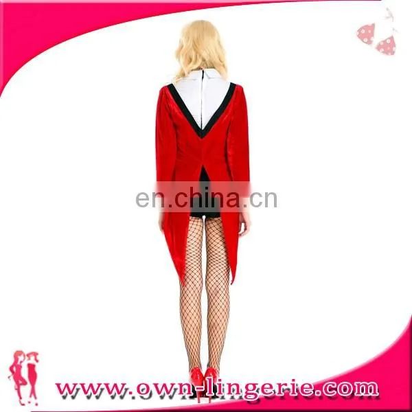red women sexy professional clown costume