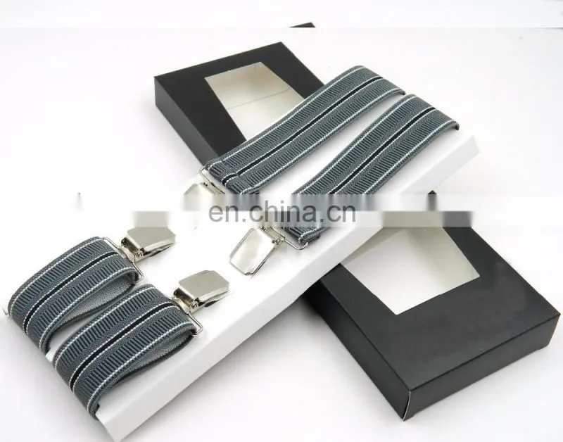 Yiwu wholesale fashion X shape Jacquard braces suspenders for men custom suspenders men's suspenders