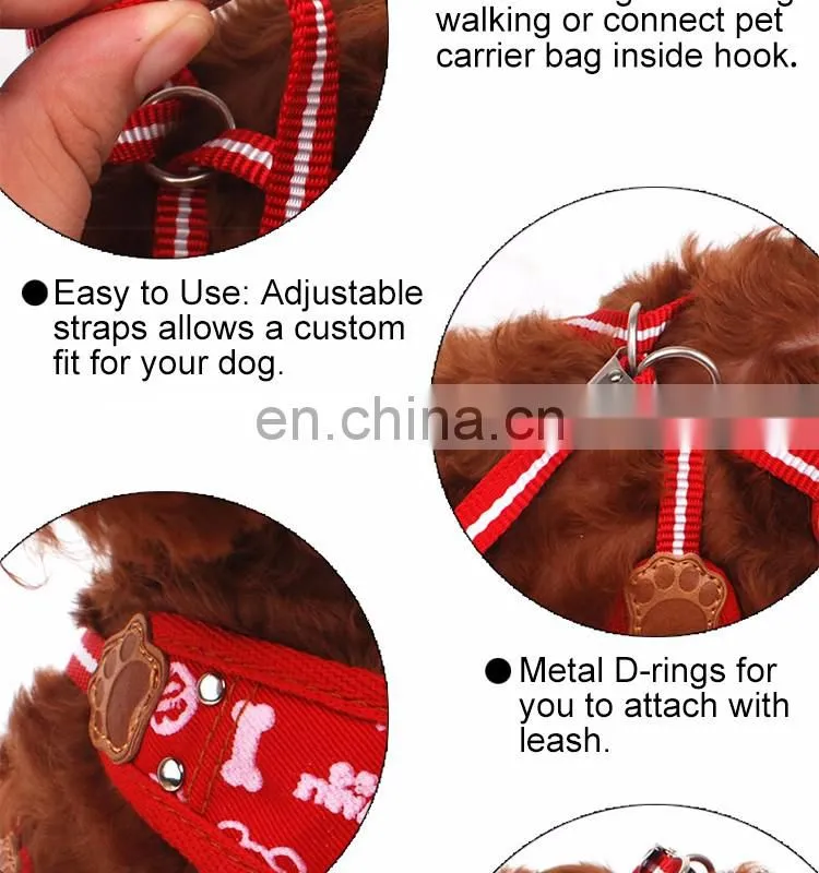 Japanese breathable cowboy harness with leash for small & medium size dogs