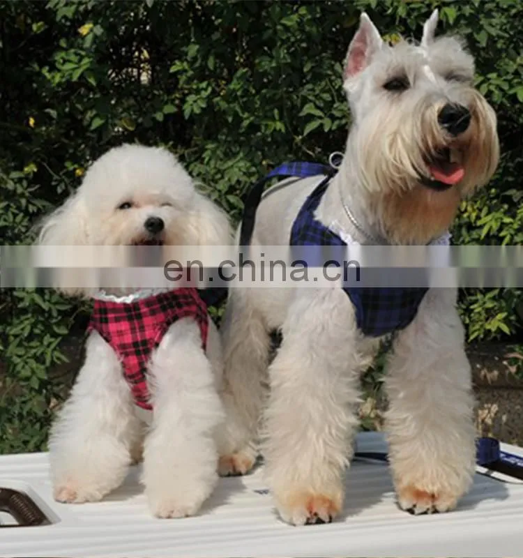 Tartan harness with leash pet products