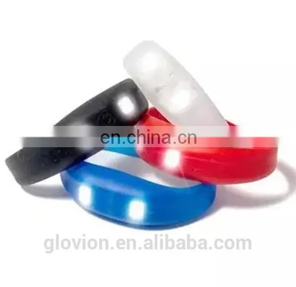 Newest silicone bracelet with light led light bracelet for party silicone led light bracelet for party