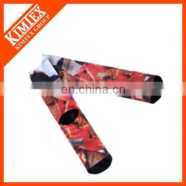 Sport custom jacquard mid calf high socks