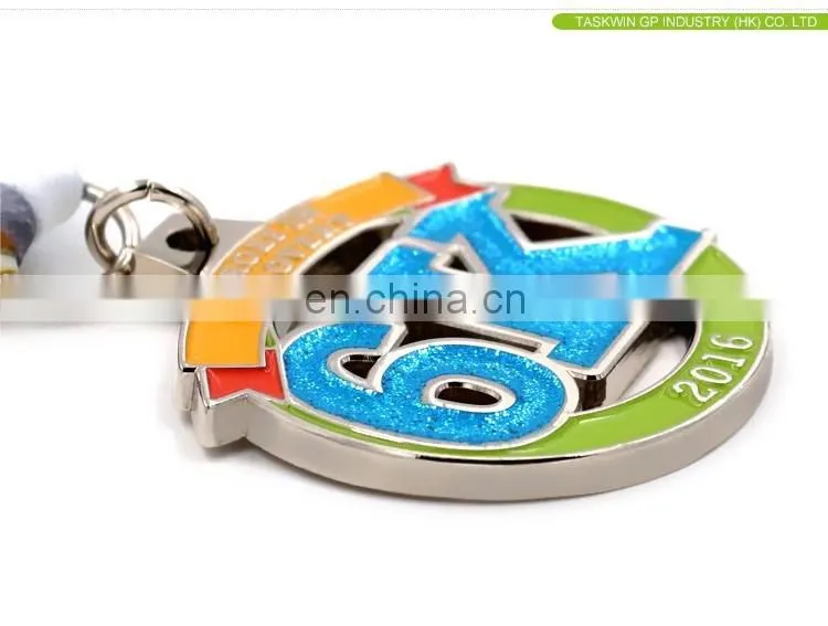 2017 Newest customized souvenir 3d metals medal with ribbon, Sport medal