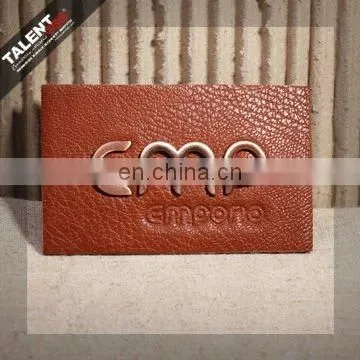 customized brass plating metal synthetic leather label patch for jeans