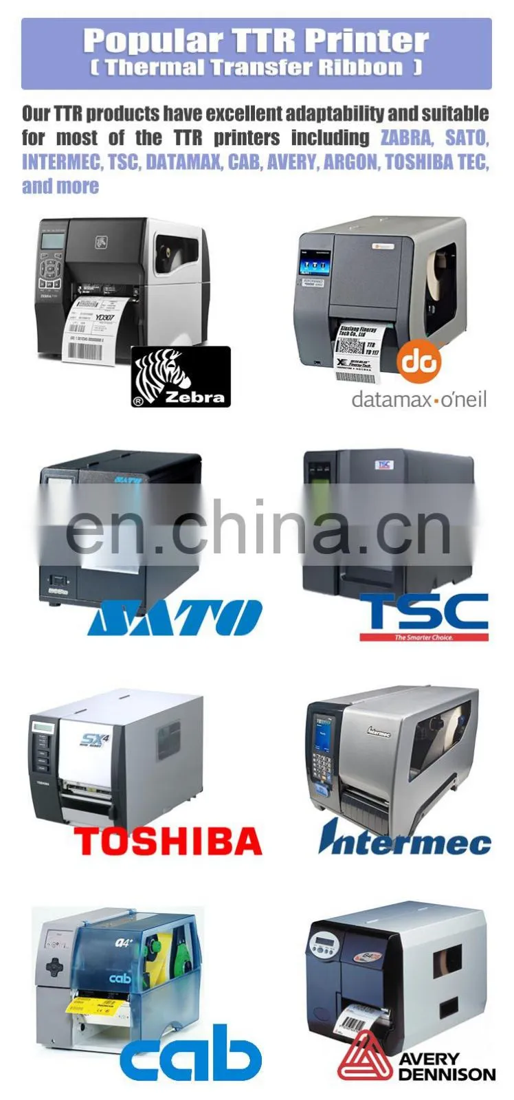 Color TTR ribbon for print barcode ribbon 110mm*300