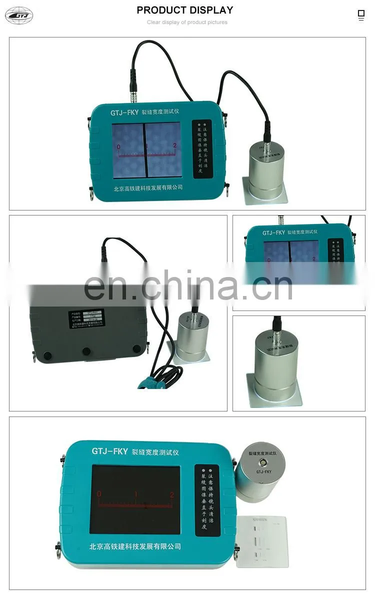 Professional cracked concrete width detector measurement gauge